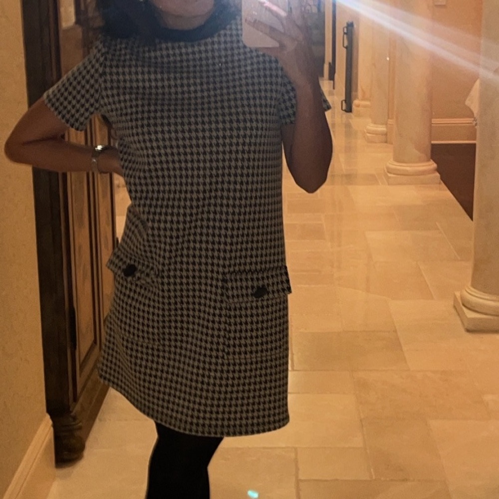 Zara knit black/white dress